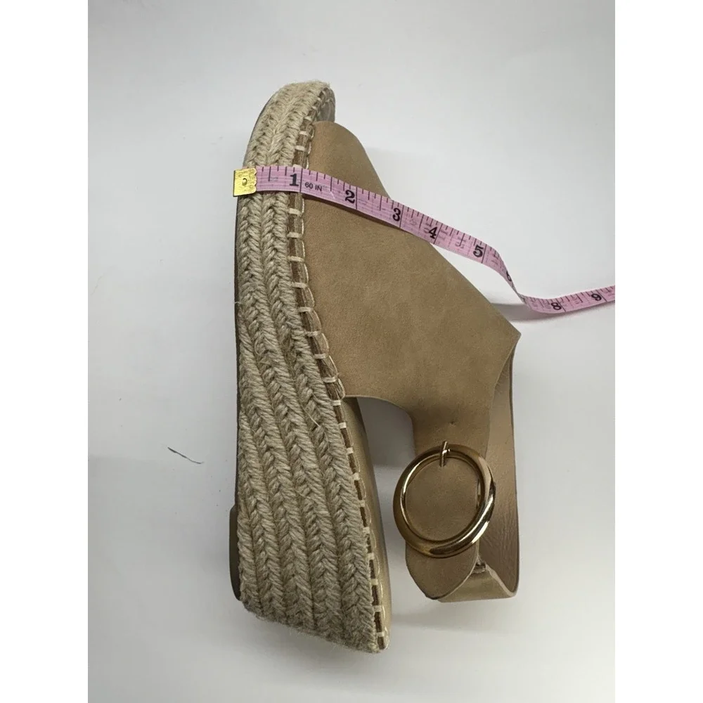 Catherine Malandrino Cirkly Espadrille Wedge Sandals‎ Tan Women's 9 Ankle Strap